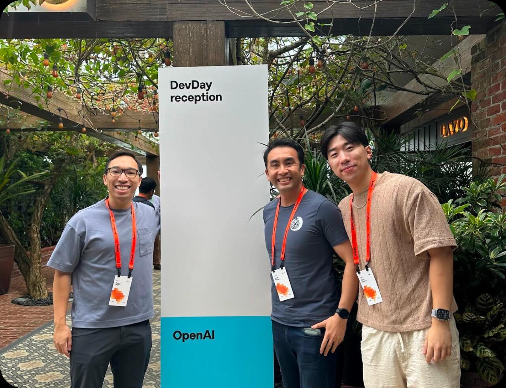 Reforged Labs leadership attending OpenAI Dev Day in Singapore
